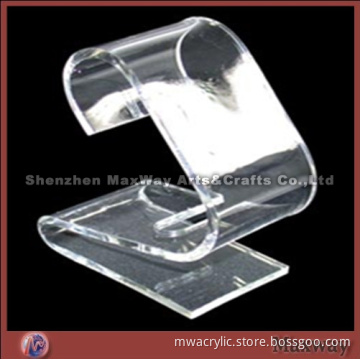 Single acrylic watch display shelf/acrylic watch display stand C shape design